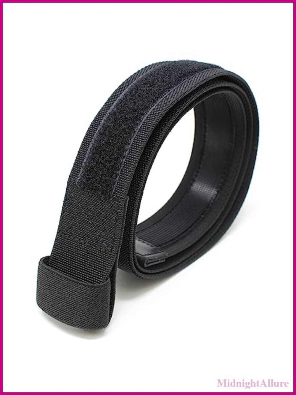 Stretch Nylon No Scratch Flex Web Belt Buckleless Hook and Loop Closure